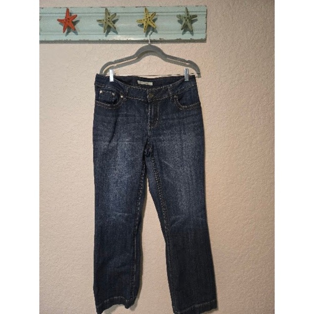 Stetson Womens Dark Wash Bootcut Jeans Size 14 Regular Denim Pants